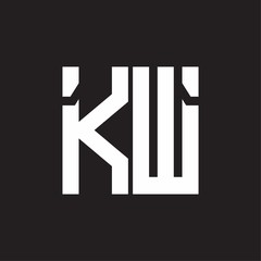 KW Logo with squere shape design template