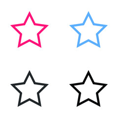 Star related glyph icon, Rank symbol. Favorite sign