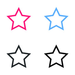 Star related glyph icon, Rank symbol. Favorite sign