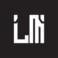 LM Logo with squere shape design template