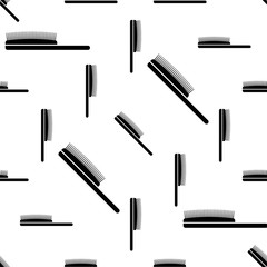 Obraz premium Hairbrush Icon Seamless Pattern, Comb Icon