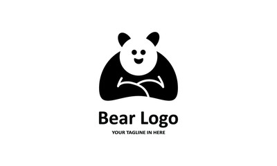 The flat bear logo concept is perfect for business, technology, contractor and housing symbols, health,sport, restaurants, education