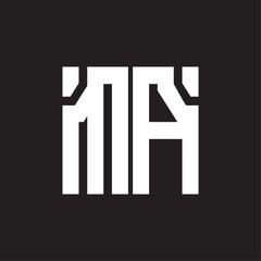 MA Logo with squere shape design template