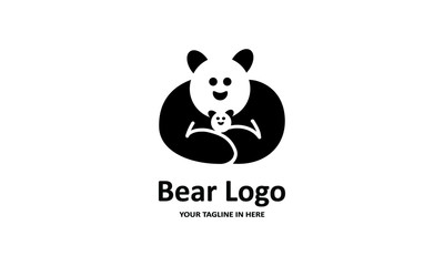 The flat bear logo concept is perfect for business, technology, contractor and housing symbols, health,sport, restaurants, education