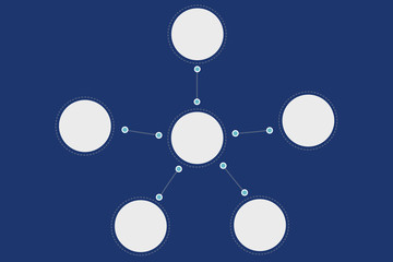 abstract background with blue circles
