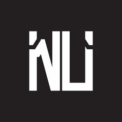 NU Logo with squere shape design template