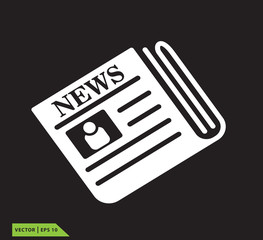 News paper icon vector design template