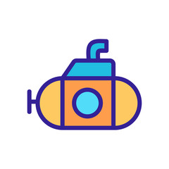 Periscope submarine icon vector. Thin line sign. Isolated contour symbol illustration