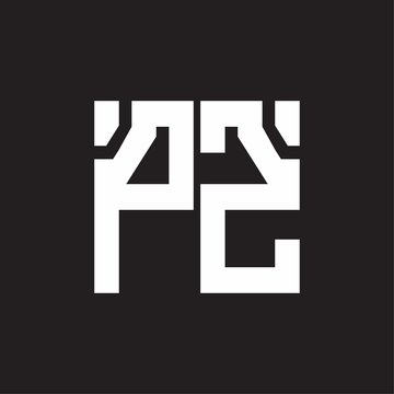 PZ Logo with squere shape design template