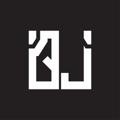 QJ Logo with squere shape design template