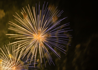 Obraz premium blue fireworks