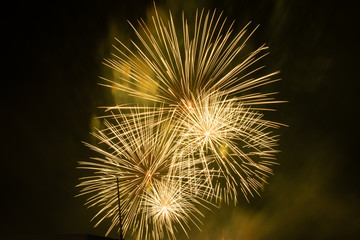 yellow fireworks
