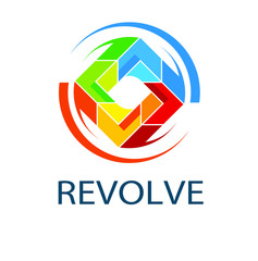 abstract business logo spin revolve 