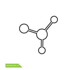 Molecule techno icon logo design template