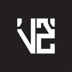 VZ Logo with squere shape design template