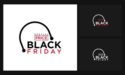 black Friday vector concept design logo