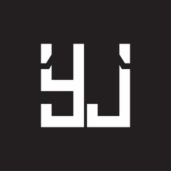 YJ Logo with squere shape design template