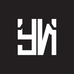 YN Logo with squere shape design template