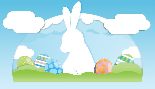  Easter eggs vector image for holiday content..