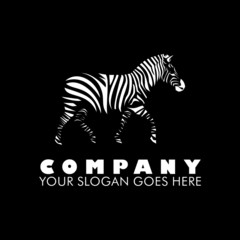 Fototapeta na wymiar Zebra art illustration logo vector