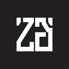 ZG Logo with squere shape design template