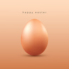 Vector pink Easter egg. Easter greeting card template.