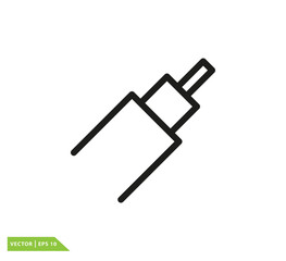 Fiber optic cable icon vector design template