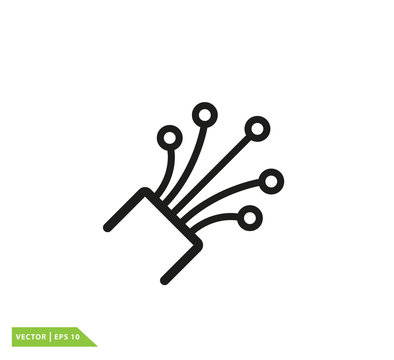 Fiber optic cable icon vector design template