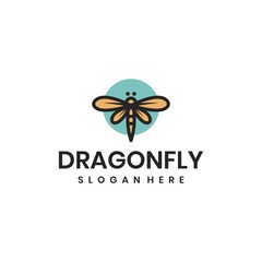 dragonfly logo vector graphic design