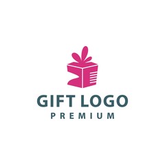 Gift logo template vector