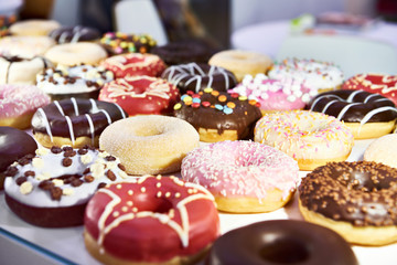 Donut cakes in shop