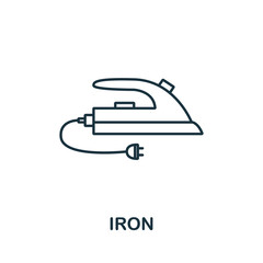 Iron icon from household collection. Simple line Iron icon for templates, web design and infographics