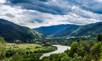Fototapeta na wymiar carpathian rural landscape