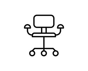 Office chair line icon