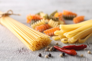 色々な種類のパスタ