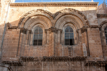 The magnificent ancient architecture of the Israeli temple