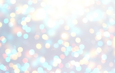 Wonderful background brilliance glitter. Blur texture of white bokeh. Defocus pattern. Abstract template holiday sparkles.