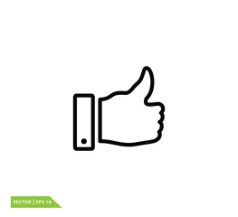 Thumb like icon vector design template