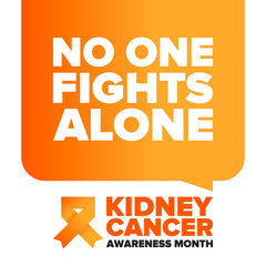 Kidney Cancer Awareness Month. Celebrate annual in March. Control and protection. Prevention campaign. Medical healthcare concept. Poster with ribbon. Banner and background. Vector illustration