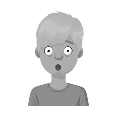 Isolated object of guy and fright icon. Collection of guy and surprise stock symbol for web.