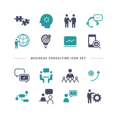 BUSINESS CONSULTING ICON SET