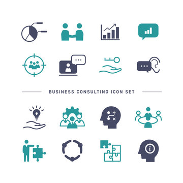BUSINESS CONSULTING ICON SET