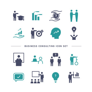 BUSINESS CONSULTING ICON SET
