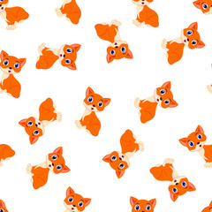 Seamless pattern with cat, baby seamless 