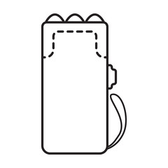 Flashlight vector icon.Outline,line vector icon isolated on white background flashlight .