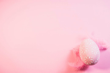 Easter composition with chocolate eggs