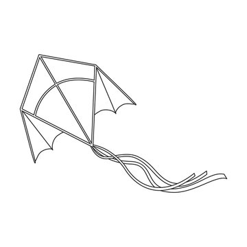 recommend clip art: Kite bird vector icon.Outline vector icon isolated on white background kite bird .