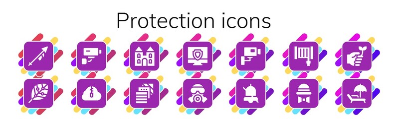 protection icon set