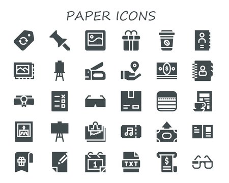 paper icon set