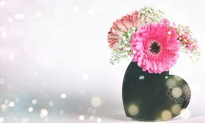 Fresh gerberas (daisy gerber). Spring background